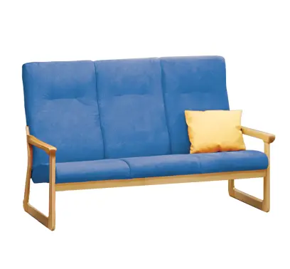 BE - 3 trojkřeslo, koženka OTO N 15 - koženka blankytně modrá